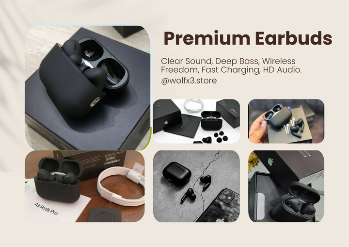 Airpods Pro 2 Noise Reduction Wireless Earbuds - Airpods Pro 2 with ANC | Airpods For Android &amp; IOS - Black